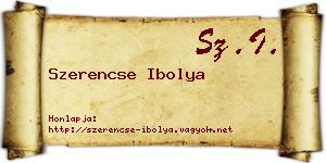 Szerencse Ibolya névjegykártya